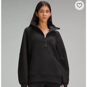 Scuba oversized funnel-neck 1/2 zip LONG